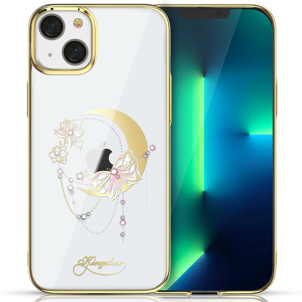 Entertainment vrouw speer Kingxbar Moon Series luxury case with Swarovski crystals for iPhone 13 gold  (Butterfly) | Hurtel.com