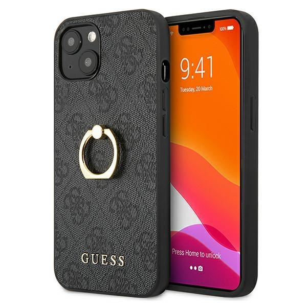 Guess GUHCP13S4GMRGR iPhone 13 mini 5,4" szary/grey hardcase 4G with ring stand