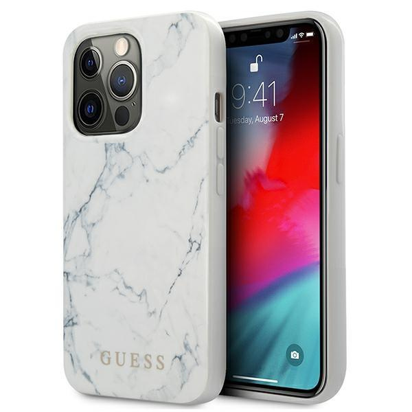 Guess GUHCP13XPCUMAWH iPhone 13 Pro Max 6,7" biały/white hardcase Marble