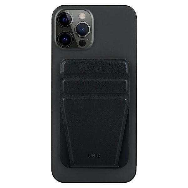 UNIQ Lyft magnetyczny stojak na telefon snap-on stand and card holder czarny/black