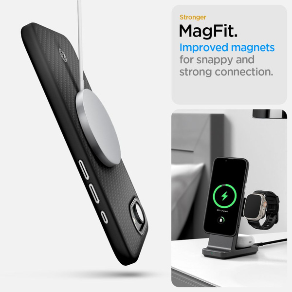 Spigen Enzo Aramid MagSafe iPhone 16e Hülle - Schwarz