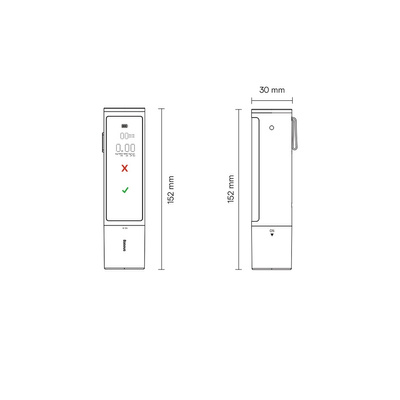 Baseus SafeJourney Pro Series breathalyzer 470mAh gray