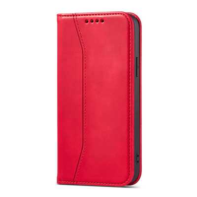 Magnet Fancy Case Case for iPhone 13 Pro Max Pouch Wallet Card Holder Red