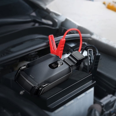 Baseus powerbank Power Starter Jump Starter urządzenie rozruchowe booster 20000mAh 12V (2000A / 1000A) + kable krokodylki czarny (CGNL020001)