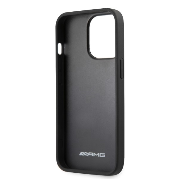 AMG Leather Curved Lines case for iPhone 13 Pro Max - black