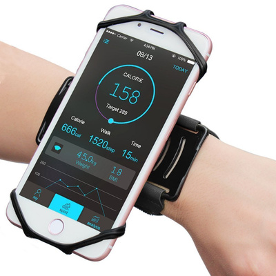 Etui opaska sportowa na nadgarstek armband do biegania na telefon do 6'' cali czarny
