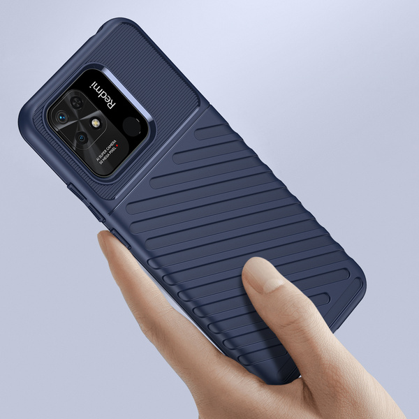 Thunder Case Flexibel Robuste Panzer Handyhülle TPU Schutzhülle für Xiaomi Redmi 10C blau