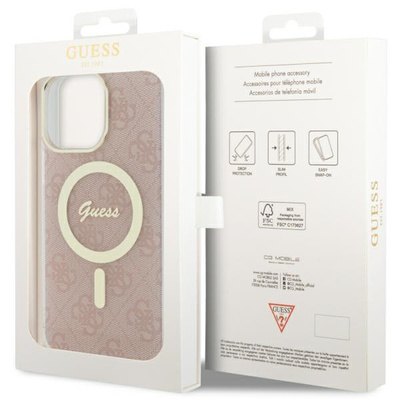 Guess GUHMP13XH4STP iPhone 13 Pro Max 6.7&quot; pink/pink Hardcase 4G MagSafe