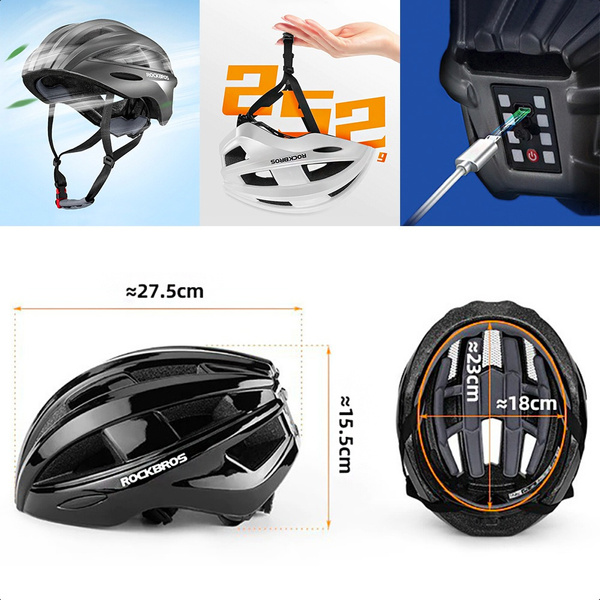Rockbros ZK-013TI Fahrradhelm Universalgröße 55-60cm - Grau
