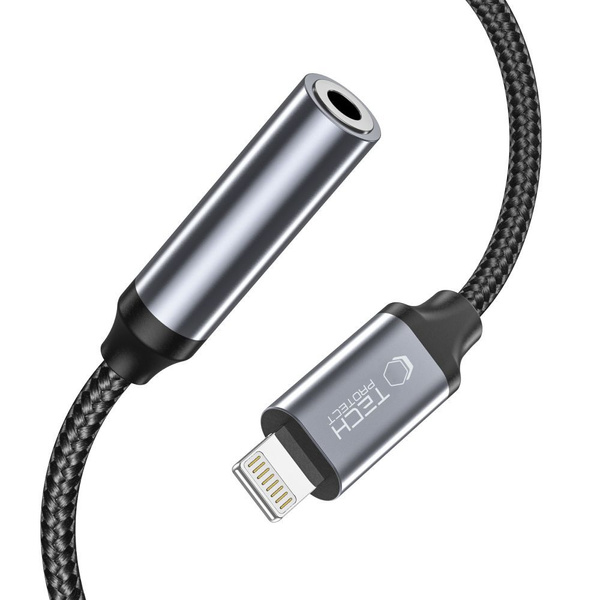 Tech-Protect UltraBoost Lightning / 3,5-mm-Miniklinkenadapter – Schwarz