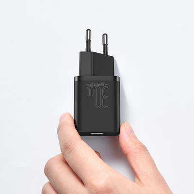 Baseus Super Si 1C Schnellladegerät USB Typ C 30W Power Delivery Quick Charge schwarz (CCSUP-J01)