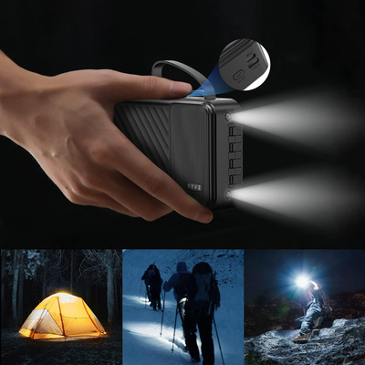 Powerbank Dudao K11 Pro 20000 mAh with built-in cables and torch - white
