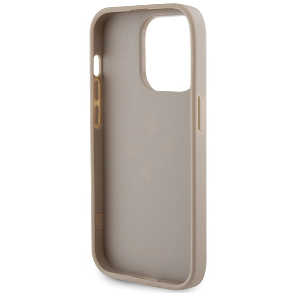 Guess Perforated 4G Glitter case for iPhone 15 Pro - gold