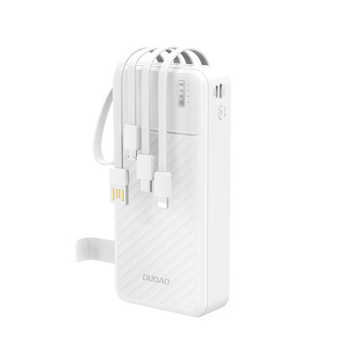 Powerbank Dudao K11 Pro 20000 mAh with built-in cables and torch - white