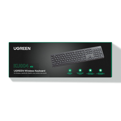 Ugreen KU004 90250 2,4 GHz kabellose Tastatur für Windows/MacOS – Schwarz