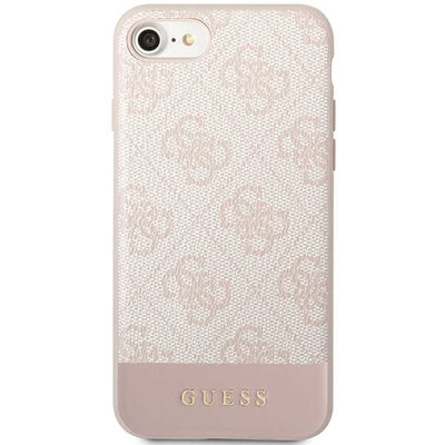 Etui Guess 4G Stripe Collection na iPhone 7 / 8 / SE 2020 / SE 2022 - różowe