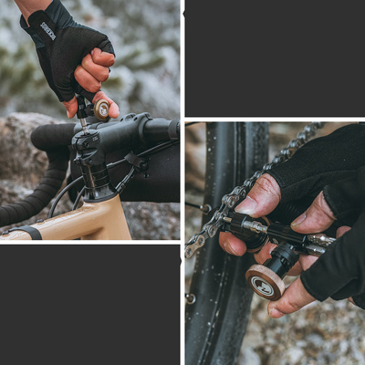 Multitool rowerowy Rockbros ROAD TO SKY VK-KC10 6w1 chowany w kierownicy - brązowy