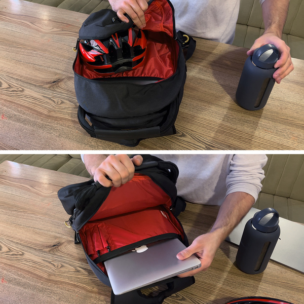 Wozinsky Fahrradtasche Doppelrucksack 2in1 30l schwarz (WBB30BK)