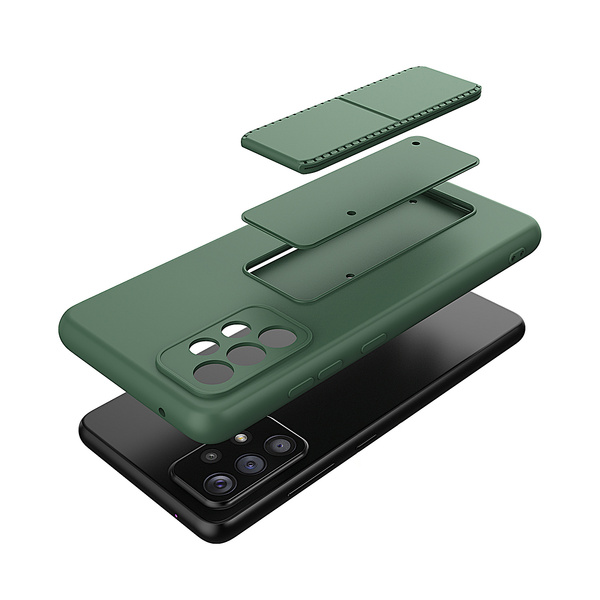 Wozinsky Kickstand Case Silikon Standhülle für Samsung Galaxy A73 marineblau