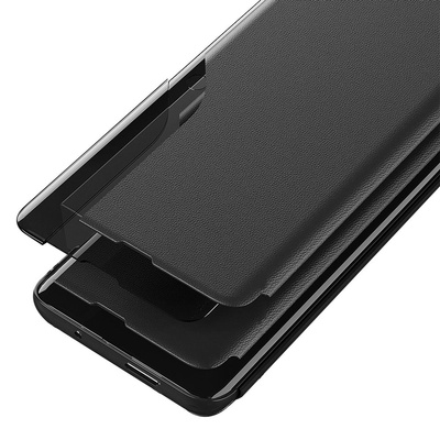 Eco Leather View Case Elegant flip cover case with stand function for Xiaomi Redmi Note 11S / Note 11 black
