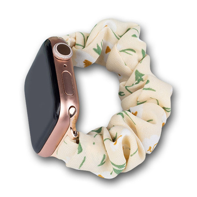 Stoffarmband für Apple Watch 42/44/45 mm, elastisches Armband – Gelb