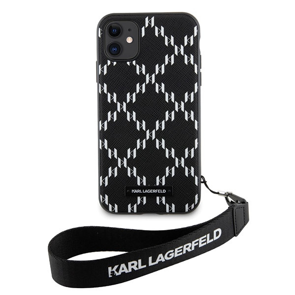 Etui Karl Lagerfeld Monogram Losange Saffiano na iPhone 11 / Xr - czarne