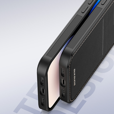 3in1 Wallet Case with Stand for iPhone 15 Pro MagSafe RFID Blocker Dux Ducis Rafi Mag - Black