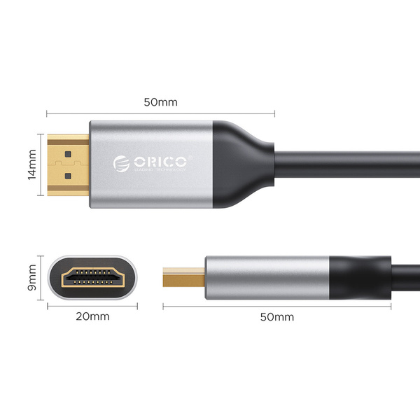 Orico H8Y1 HDMI 2.1 8K 60 Hz HDMI cable 5 m - black