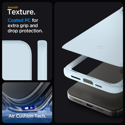 Spigen Thin Fit Hülle für iPhone 15 Pro Max – Hellblau