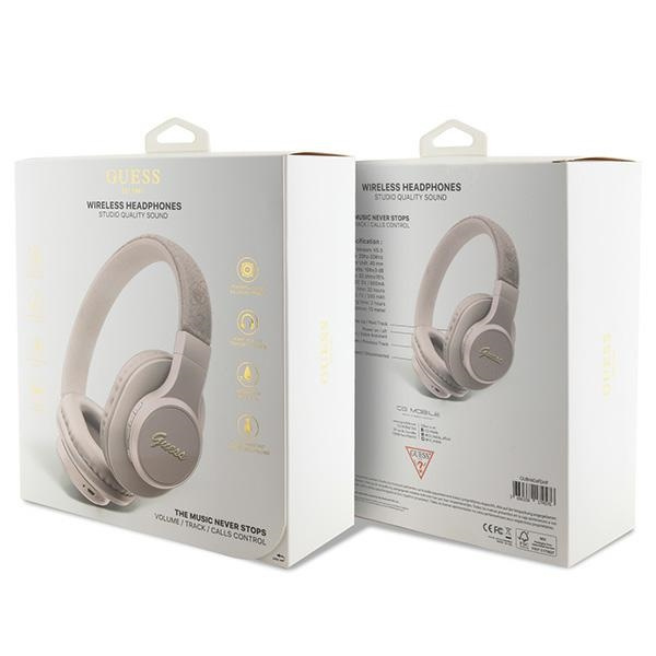 Guess Bluetooth On-Ear-Kopfhörer GUBH604GEMP rosa/rosa 4G Script