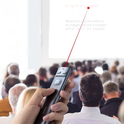 Baseus Orange Dot kabelloser Laserpointer für Präsentationen – Grau (mit Batterie)