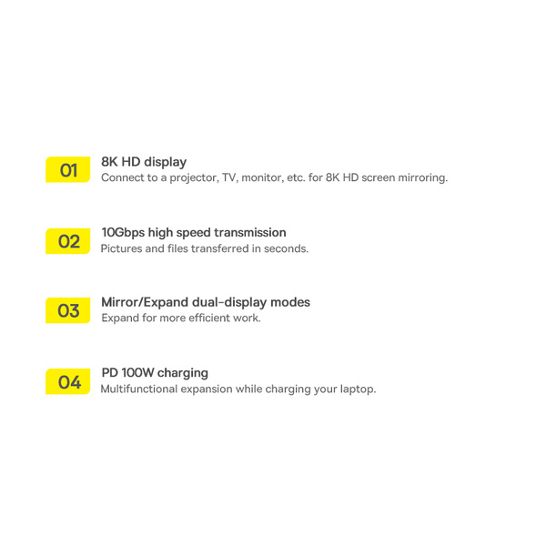 Baseus Metal Gleam multifunktionaler HUB USB Typ C 12in1 HDMI / DP / USB Typ C / Miniklinke 3,5 mm / RJ45 / SD (WKWG020213)