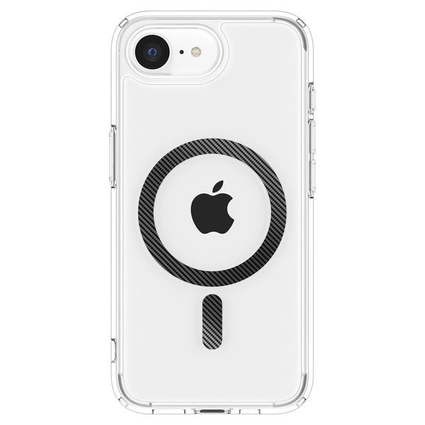 Etui Spigen Ultra Hybrid MagSafe na iPhone 16e Carbon Fiber - przezroczyste
