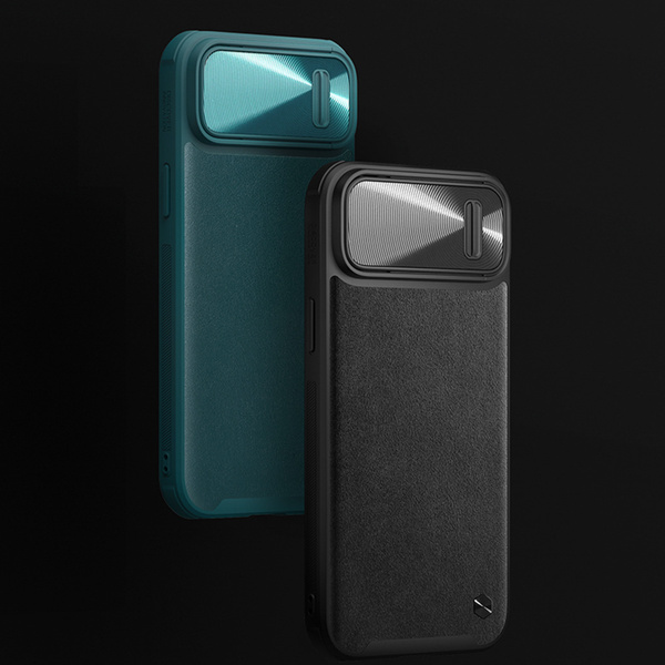 Nillkin CamShield Leather S Case iPhone 14 case cover with camera cover green