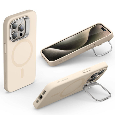 ESR Cloud Kickstand Halolock-Hülle mit MagSafe für iPhone 15 Pro Max – Beige