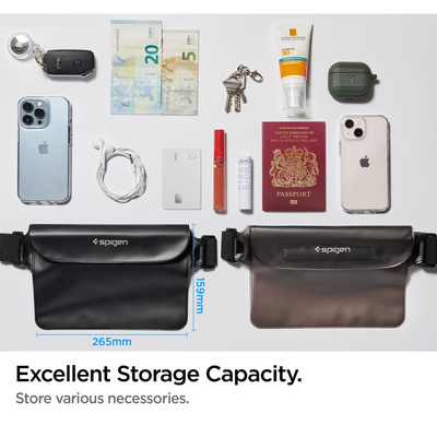 Torba Spigen Aqua Shield A620 wodoodporna biodrowa IPX8 - czarna 2 szt.