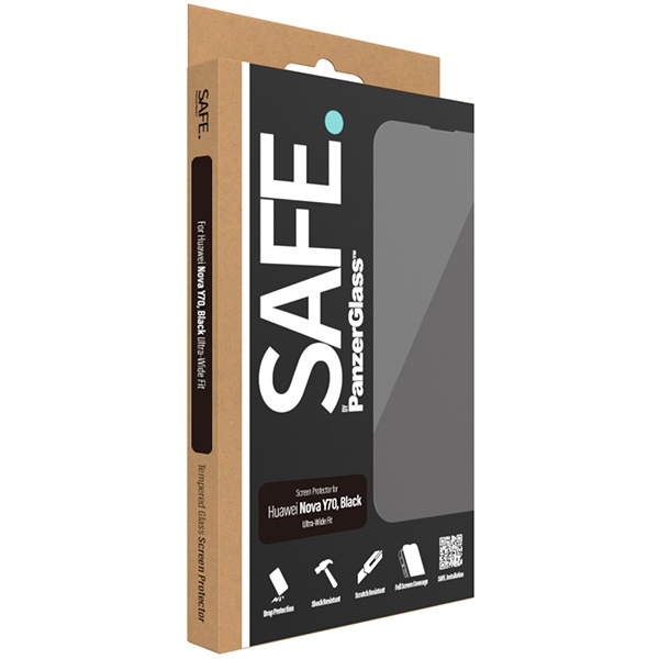 SAFE by PanzerGlass tempered glass for Huawei Nova Y70 / Y70 Plus / Y71 - with black frame