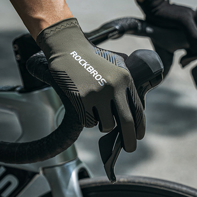 Rockbros cycling gloves spring/summer/autumn, full, size: XXL - black