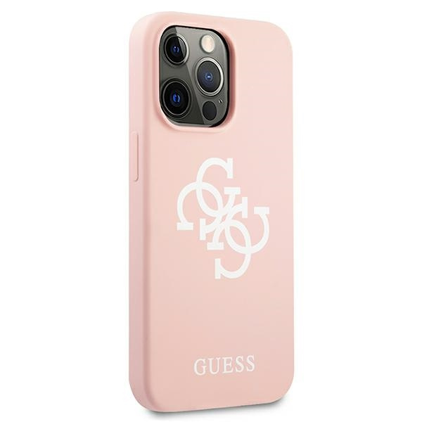 Guess GUHCP13LLS4GWPI iPhone 13 Pro / 13 6.1&quot; rosa/rosa Hartschale Silikon 4G Logo
