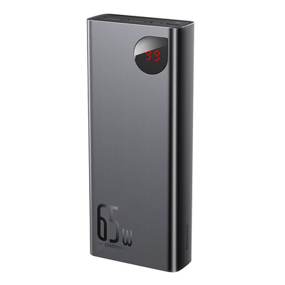 Baseus Adaman powerbank 2x USB / 1x USB Typ C / 1x micro USB 20000mAh 65W Quick Charge 3.0 Power Delivery czarny (PPIMDA-D01)