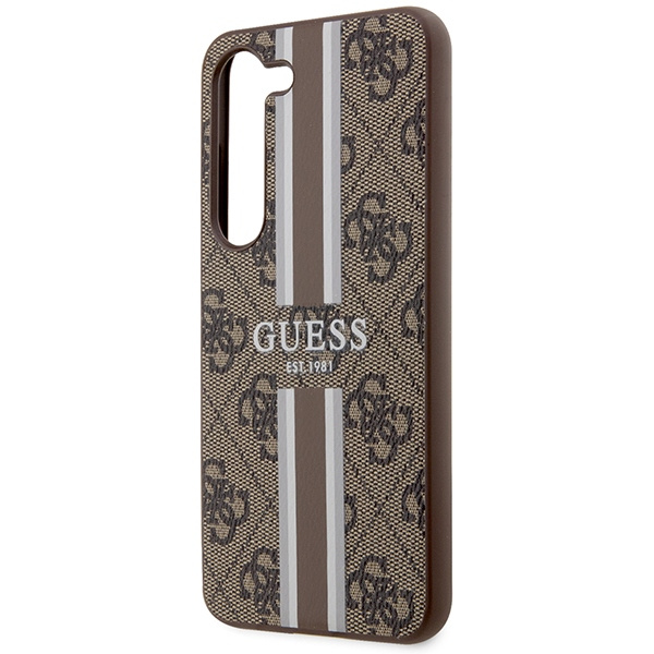 Guess GUHCS23SP4RPSW S23 S911 brown/brown hardcase 4G Printed Stripe