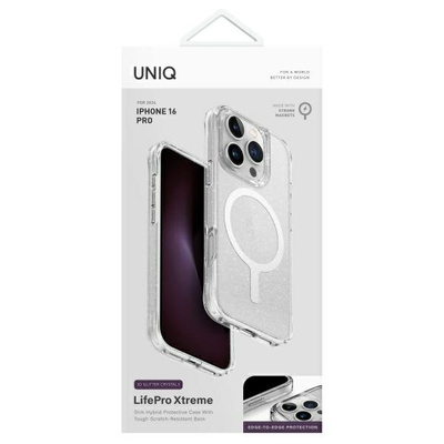 Uniq LifePro Xtreme Magclick Ladehülle für iPhone 16 Pro – transparent