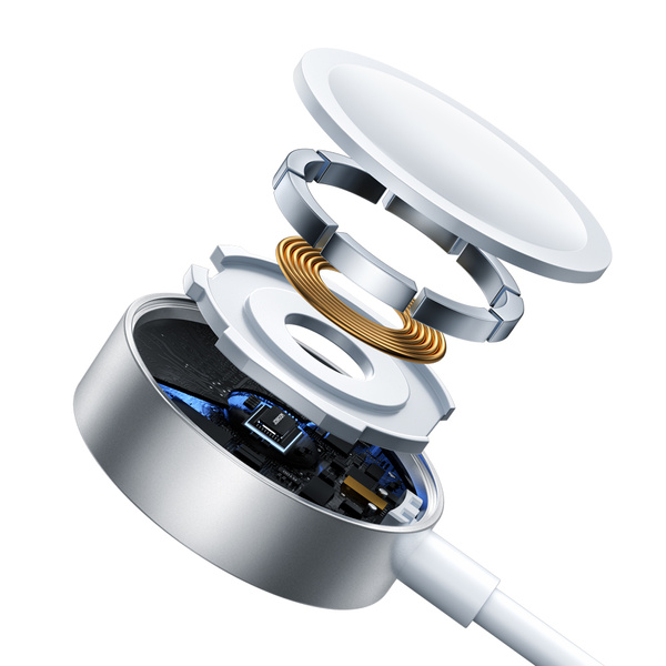 Joyroom S-IW008 3-in-1 cable magnetic charger USB-A - Lightning/USB-C 1.2m - white
