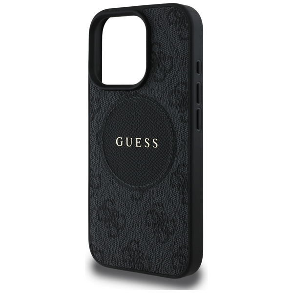 Etui Guess 4G Circle Classic Logo MagSafe na iPhone 16 Pro Max - czarne