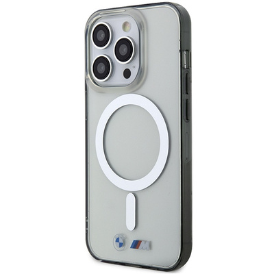 BMW Silver Ring MagSafe case for iPhone 15 Pro Max - transparent