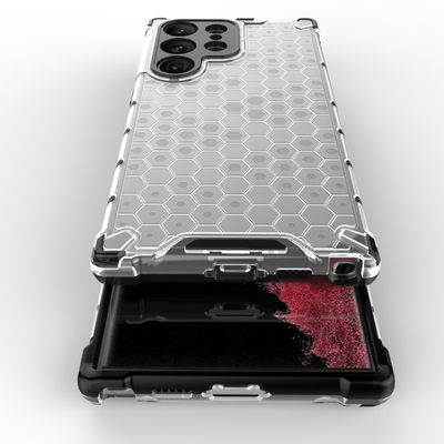 Honeycomb etui do Samsung Galaxy S23 Ultra pancerny hybrydowy pokrowiec niebieskie