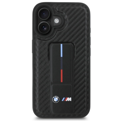 BMW M Grip Stand Smooth and Carbon case for iPhone 16 - black