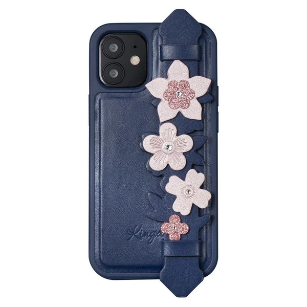 Kingxbar Sweet Series case decorated with original Swarovski crystals iPhone 12 Pro Max blue