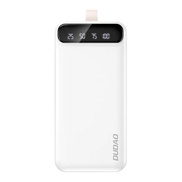 Dudao Powerbank 30000 mAh 2x USB / USB-C mit LED-Licht weiß (K8s+ weiß)
