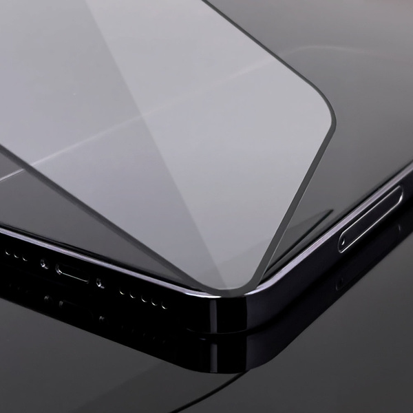 Wozinsky Full Cover Flexi Nano Glass Film Panzerglas mit Rahmen iPhone 12 Mini Schwarz